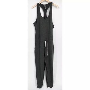 Vuori Womens Lux Adjustable Drawstring Jumpsuit In Charcoal Heather Size XL
